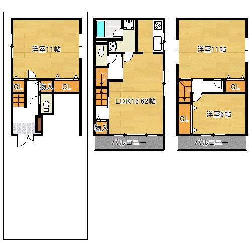 平野西四丁目貸家
