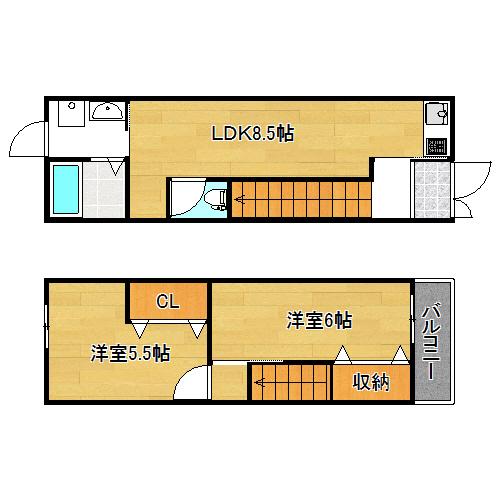 瓜破２丁目貸家