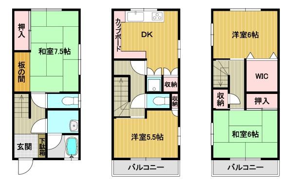 大阪市平野区加美西２丁目の貸家