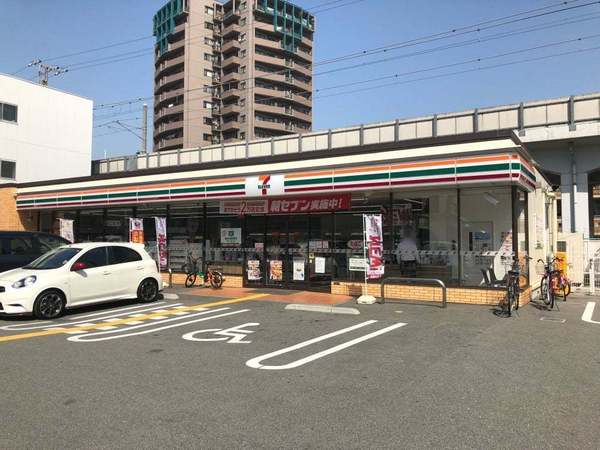大阪市東住吉区桑津3丁目のアパート(セブンイレブン大阪桑津1丁目店)