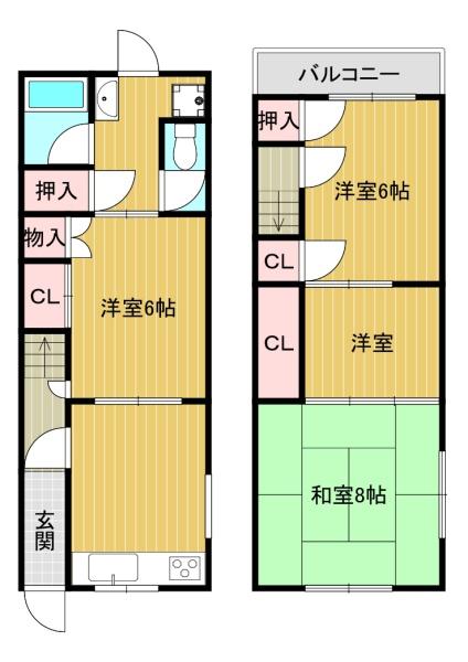 大阪市平野区喜連３丁目の貸家