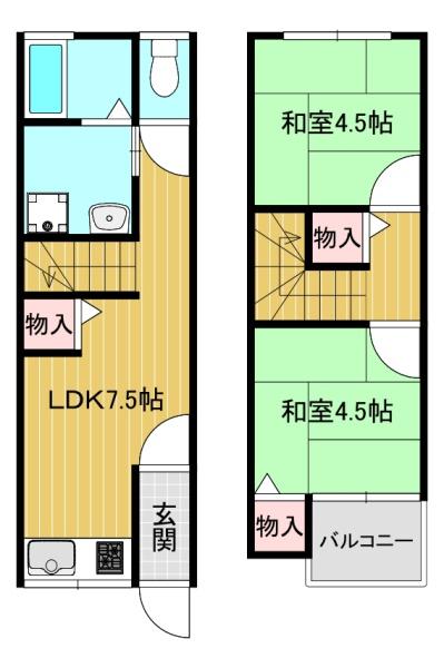 大阪市住之江区東加賀屋２丁目の貸家