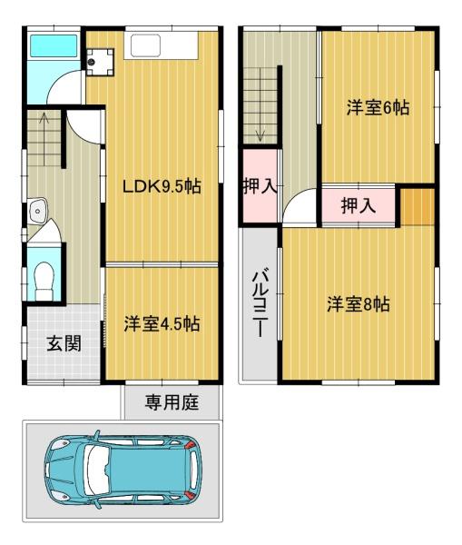 松原市立部１丁目の貸家