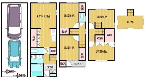 大阪市平野区平野宮町２丁目の貸家