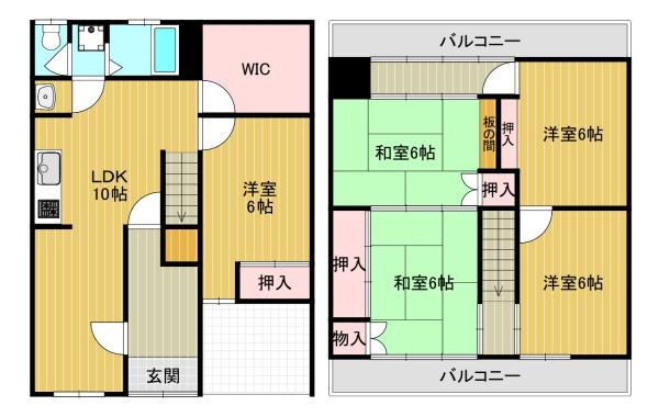 大阪市平野区長吉六反３丁目の貸家