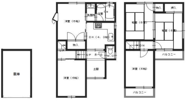 八尾市南亀井町１丁目の貸家