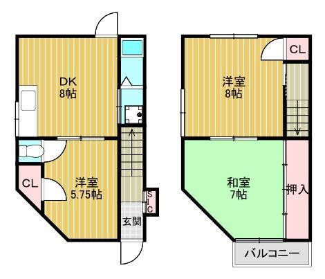 住道矢田８丁目貸家