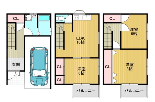 平野区瓜破五丁目中古戸建て