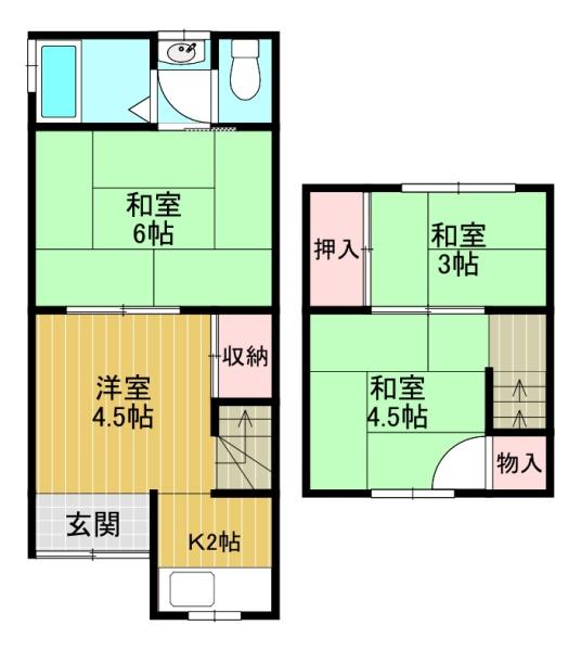 大阪市東住吉区矢田４丁目の貸家