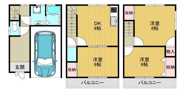 六反２丁目貸家