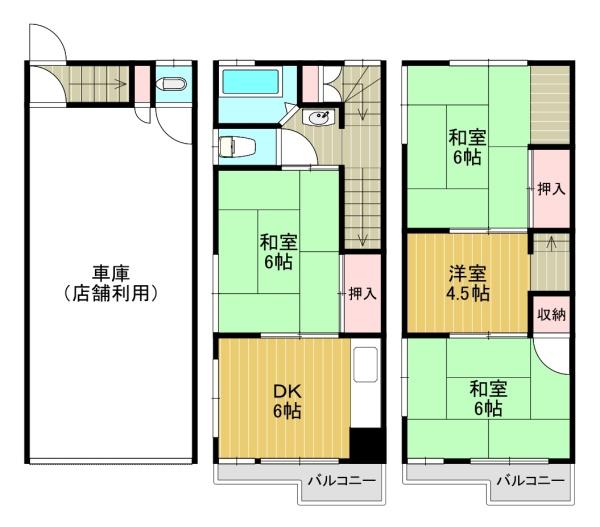平野本町４丁目　車庫付き住宅