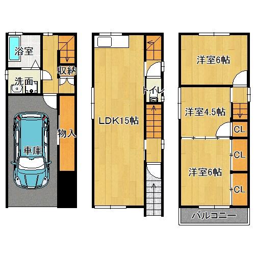 ガレージ付戸建