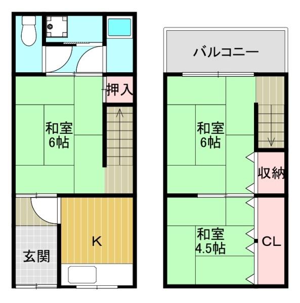東大阪市大蓮北４丁目の貸家