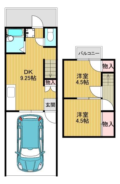 八尾市松山町１丁目のテラスハウス