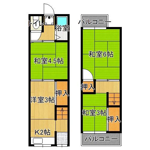 大阪市東住吉区今川５丁目のテラスハウス