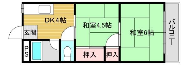大阪市住吉区遠里小野3丁目のマンション(間取り)