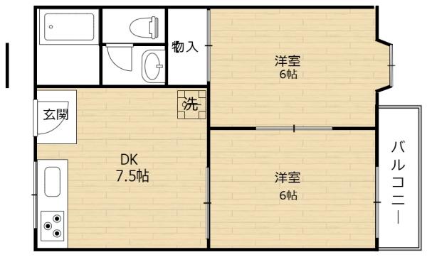 松原市北新町４丁目のアパート