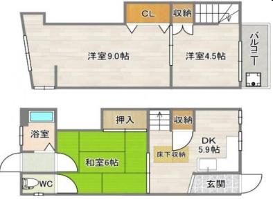 松原市天美北７丁目の貸家