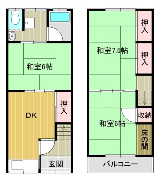 松原市天美東１丁目の貸家