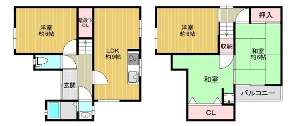 大阪市平野区瓜破２丁目の貸家