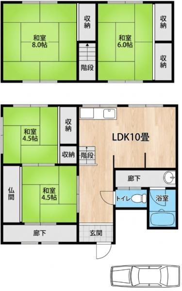 大阪市平野区長吉長原１丁目の貸家