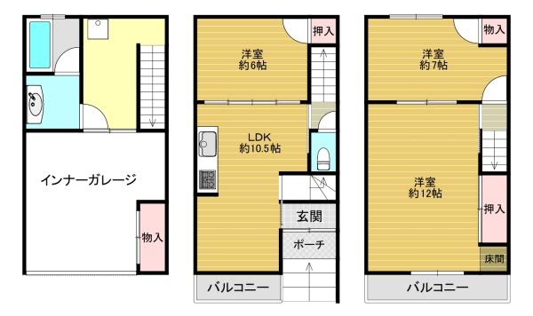 大阪市平野区瓜破東４丁目の貸家