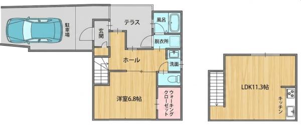 大阪市東住吉区山坂１丁目の貸家