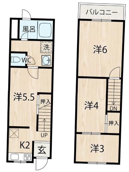 大阪市東住吉区住道矢田１丁目の貸家