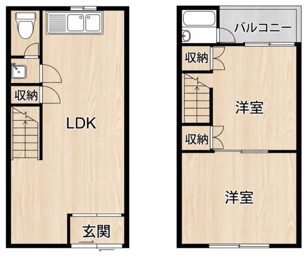 大阪市東住吉区住道矢田１丁目の貸家
