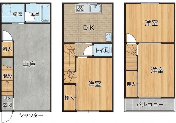 大阪市平野区加美西１丁目の貸家