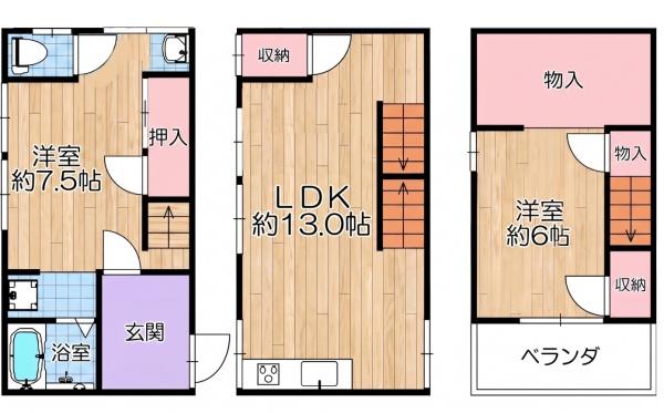 東住吉区照ヶ丘矢田２丁目貸テラス