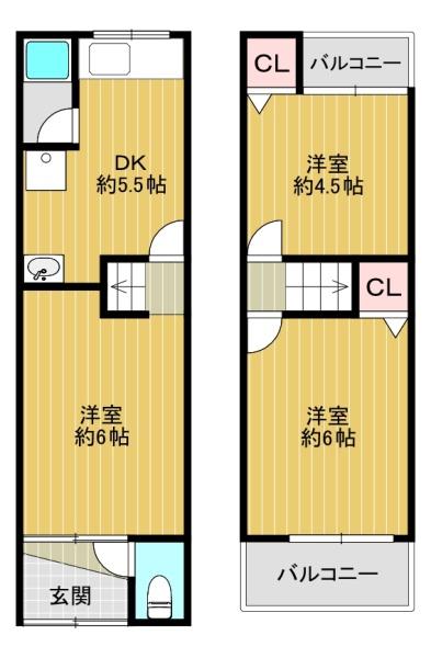 大蓮東5丁目の長屋12