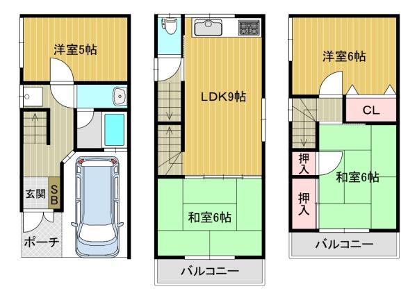 上小阪4丁目　貸家