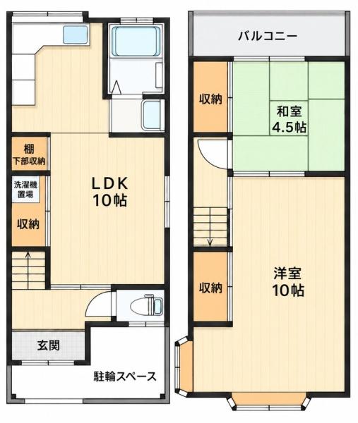 大阪市東住吉区住道矢田８丁目の貸家