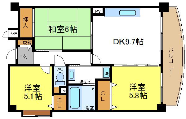 大阪市平野区背戸口２丁目のマンション