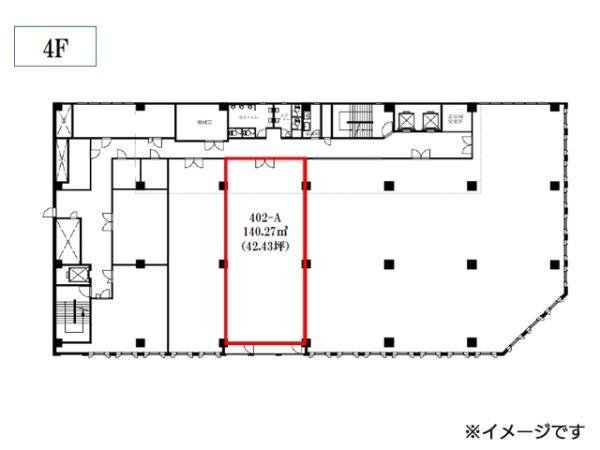 八戸市十三日町　ヴィアノヴァビル４階・402-A号室　貸事務所　000160（K）