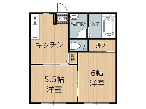 八戸市長根二丁目　ヒルクレストD棟・202号室　000205