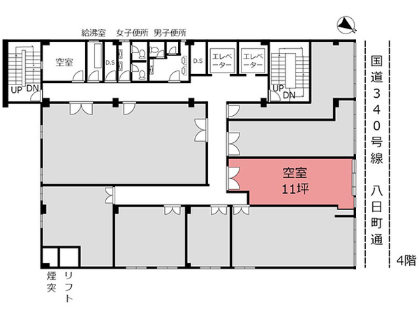 八戸市八日町　第一ビル4階　貸事務所・店舗A　000206（K）