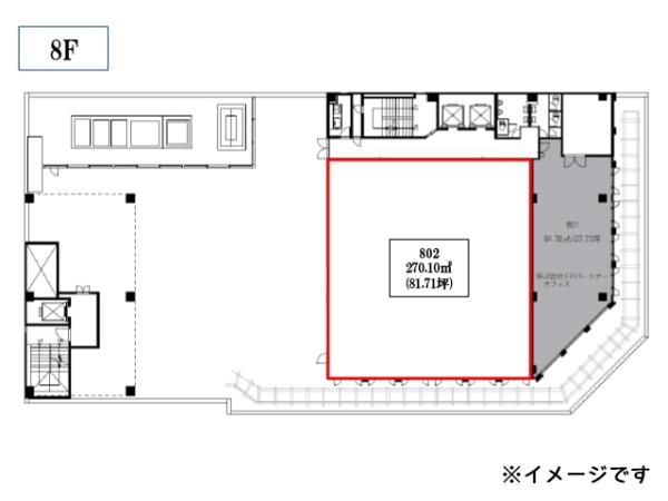 八戸市十三日町　ヴィアノヴァビル８階　貸事務所　000223（K）