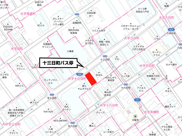 八戸市十三日町　オオハシヒルズ地下1階　貸店舗　000224（K）