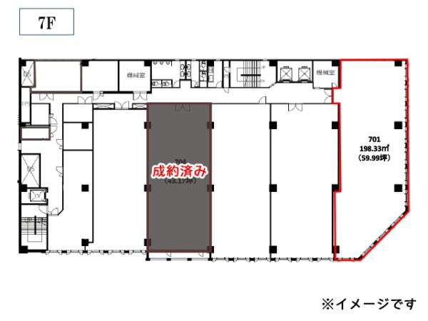 八戸市十三日町　ヴィアノヴァビル７階　貸事務所　000296（K）