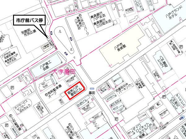 八戸市番町　協栄八戸番町ビル2階・貸事務所（一区画）　000314（O）