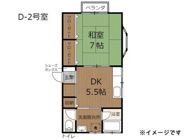 八戸市小中野四丁目　M＆Kハウス・D-2号室　000365