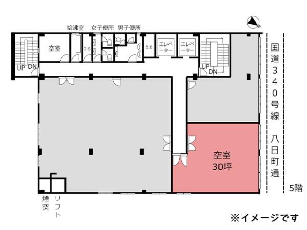 八戸市八日町　第一ビル5階　貸事務所・店舗B　000376（K）