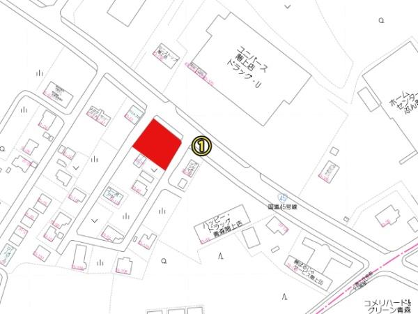 階上町道仏字耳ヶ吠 貸土地 A-54(O)(現地案内図)