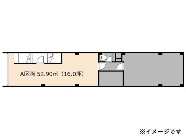 八戸市六日町　六日町36ビル2階A区画　貸店舗・事務所