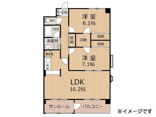 八戸市城下　チュチュハウス城下301号室　賃貸マンション
