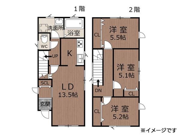 八戸市類家一丁目　貸家　dolce類家B棟　000129
