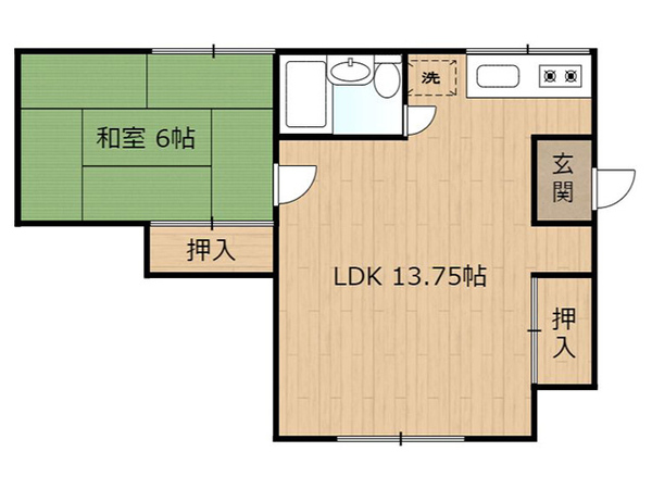 八戸市桜ケ丘一丁目　コーポラリア101号室　000141