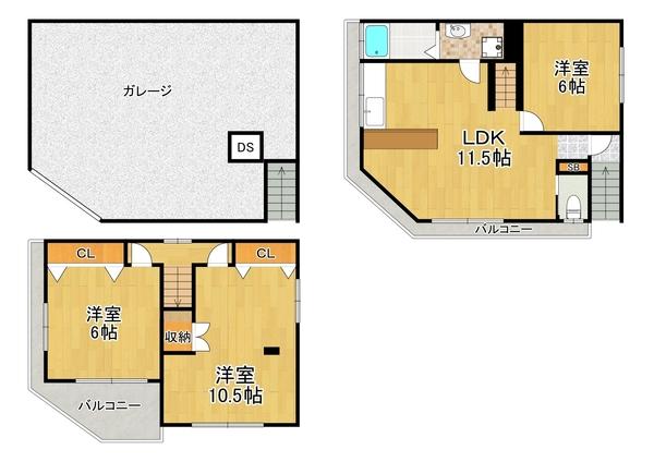 南恩加島6丁目貸家(間取り)